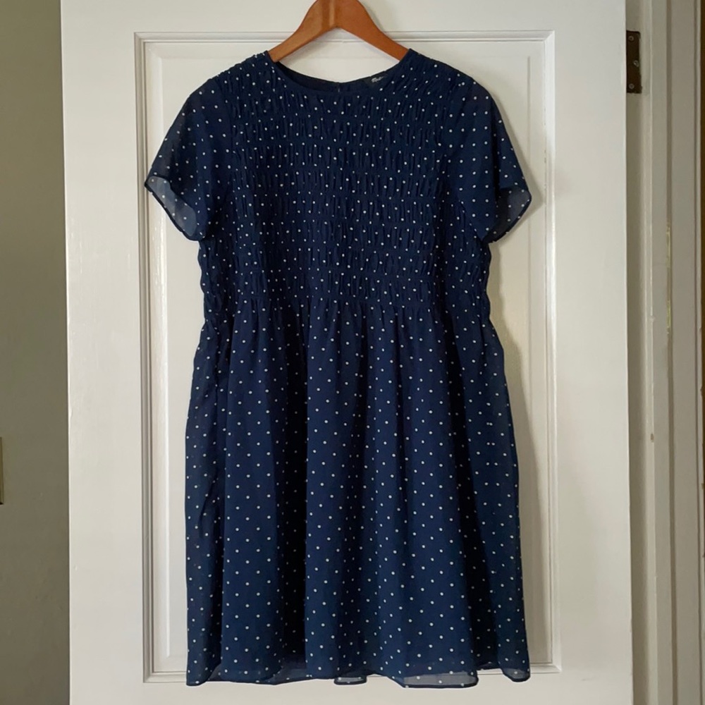 Madewell Georgette Smocked Babydoll Dress, S